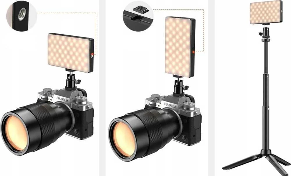 Apexel LED 140 RGB / 3100 mAh 1/4'''' ISO + Trikojis + 3D galvutė (APL-FL07)