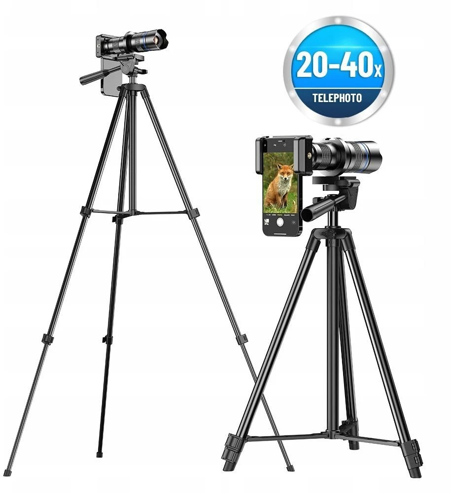 Apexel Objektyvas Tele Zoom Focus Optinis 20-40x + Trikojis Telefonui Smartfonui / Apl-20-40xjj029 (SB11890)