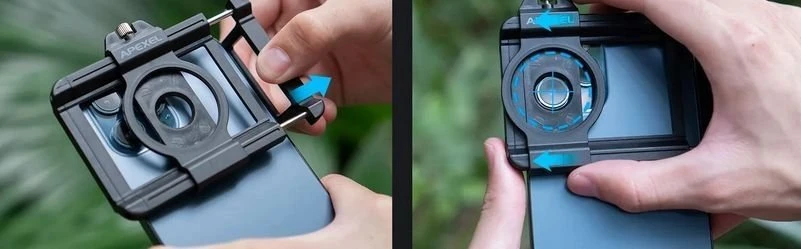 „Apexel Super Macro“ objektyvas HD 10–20 kartų priartinimas išmaniesiems telefonams / „Apl-zm100“