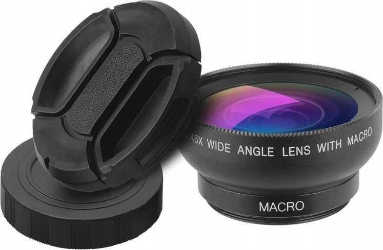 Apexel rinkinys 2in1 objektyvo makro filtras 12,5x ir platus kampas 0,45x, skirtas telefonui / Apl-0,45wm