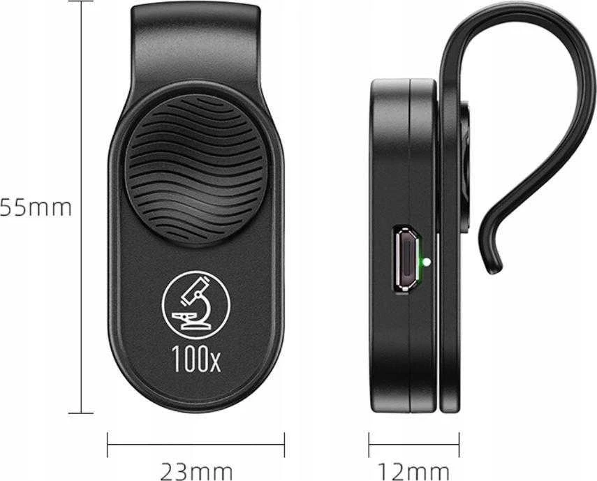 Apexel Skaitmeninis mikroskopo lęšis telefonui / 100x priartinimas / ALP-ms001