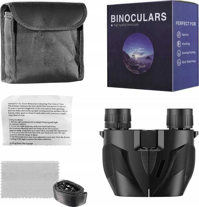 Apexel žiūronai Apexel Mini Zoom žiūronai 10x 25mm Bak4 + dėklas / Kišeninis mini sportinis / Apl-10x25n