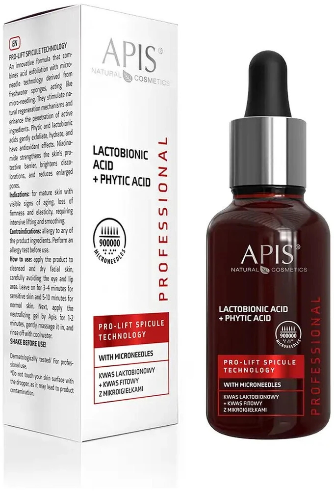 Apis Apis Pro-Lift Spictule Technology Kwas laktobionowy kwas fitowy su mikroigiełkami do twarzy 30ml
