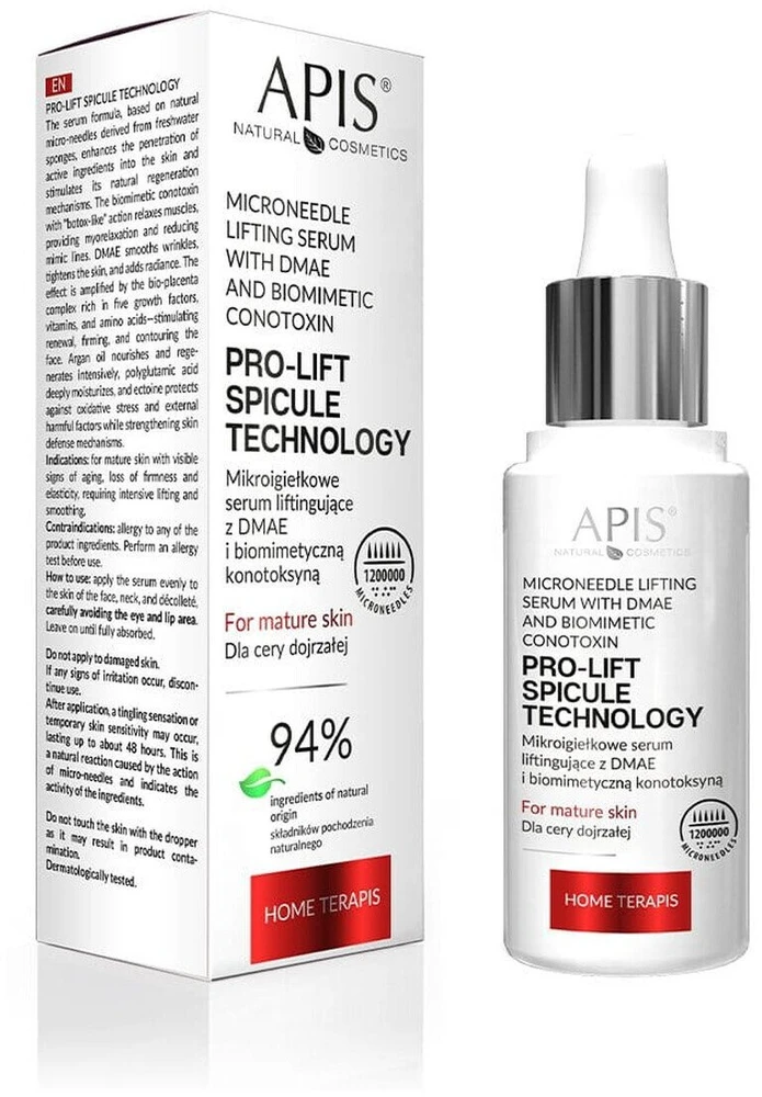Apis Apis Pro-Lift Spictule Technology Mikroigiełkowe serum liftingujące su DMAE i biomimetyczną konotoksyną 30ml