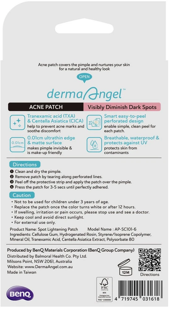 Apis DERMA ANGEL Brightening Šviesinantys pleistrai nuo porūgštinių pigmentinių dėmių 1 pakuotė - 24 vnt. (631618)