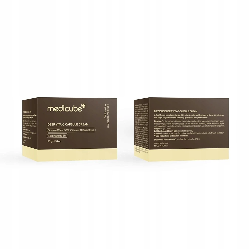 Medicube - Deep Vita C Capsule Cream - Brightening and Firming Face Cream - Skaistinantis ir stangrinantis veido kremas, 55 g