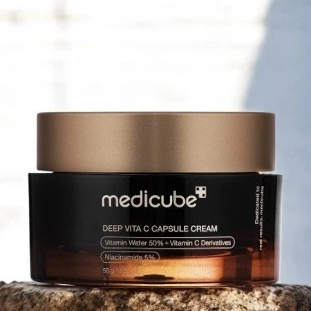 Medicube - Deep Vita C Capsule Cream - Brightening and Firming Face Cream - Skaistinantis ir stangrinantis veido kremas, 55 g