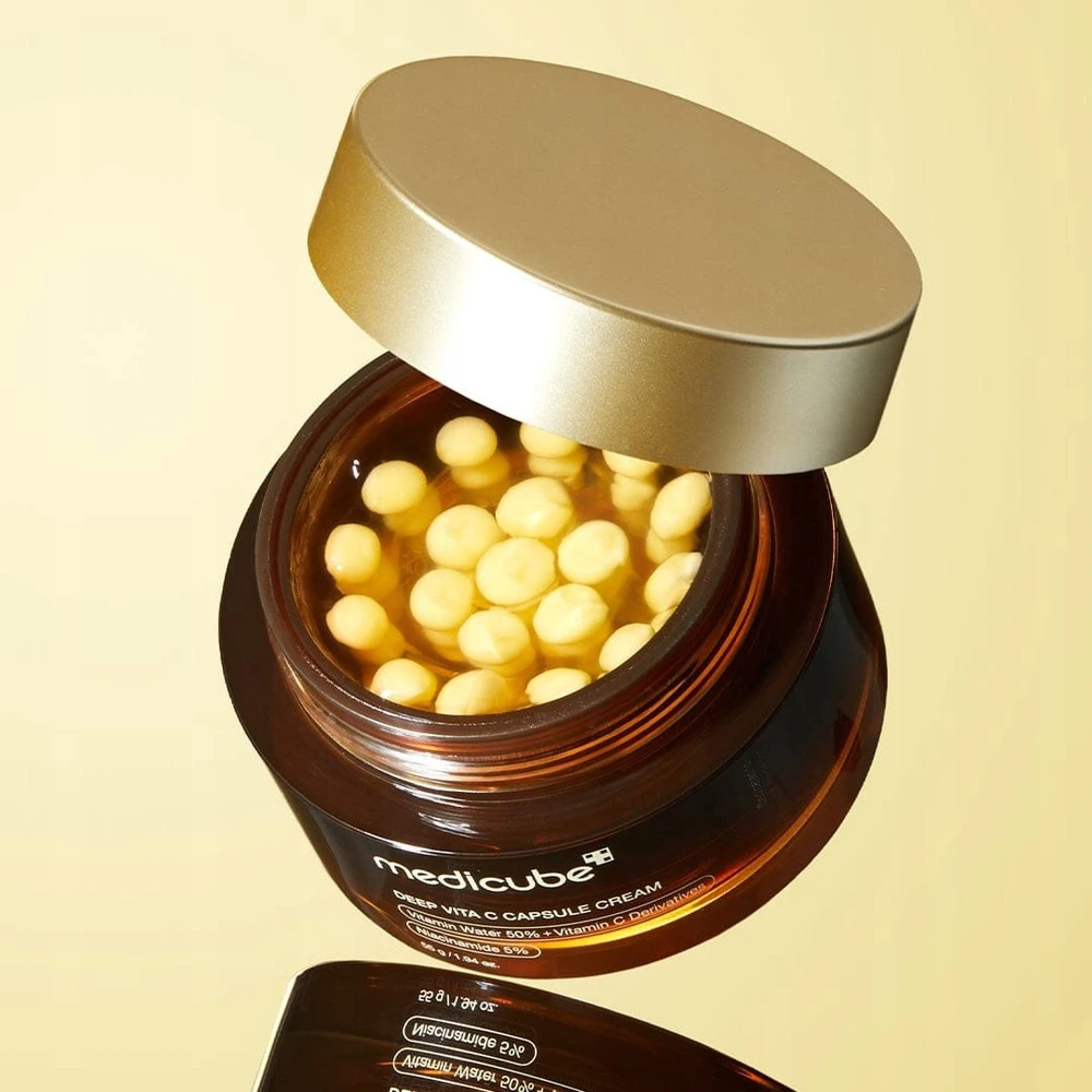Medicube - Deep Vita C Capsule Cream - Brightening and Firming Face Cream - Skaistinantis ir stangrinantis veido kremas, 55 g