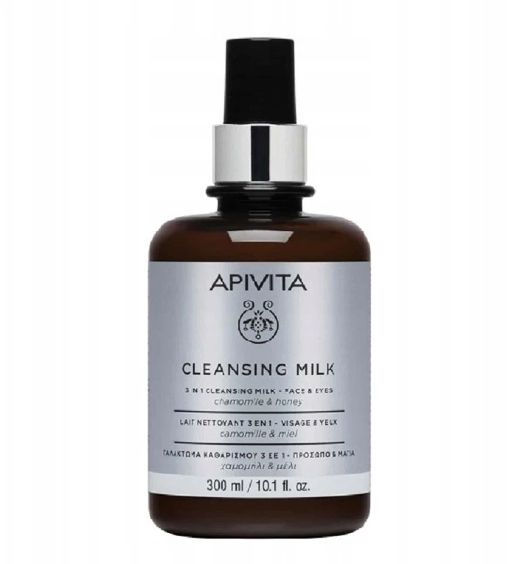 Apivita 3in1 Pieninis valiklis Cleansing & Hydrating Pienelis veidui ir akims, 300 ml