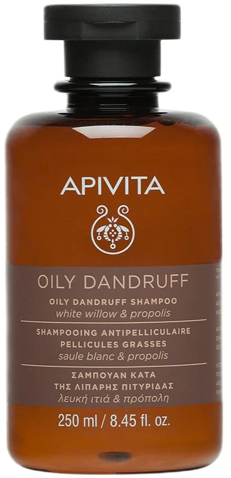 Apivita Oily Dandruff Šampūnas With Baltas Willow And Propolis šampūnas nuo pleiskanų 250ml