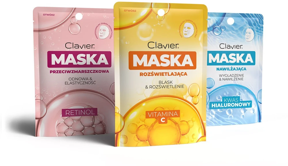 Aplb Clavier Šviesinamoji lakštinė kaukė su vitaminu C, 10 vnt.