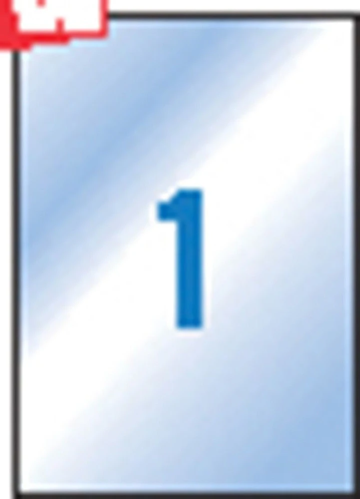 Lipnios etiketės Apli, A4, matinės skaidrios, atsparios aplinkos poveikiui, 210x297 mm, (1) (1) 070