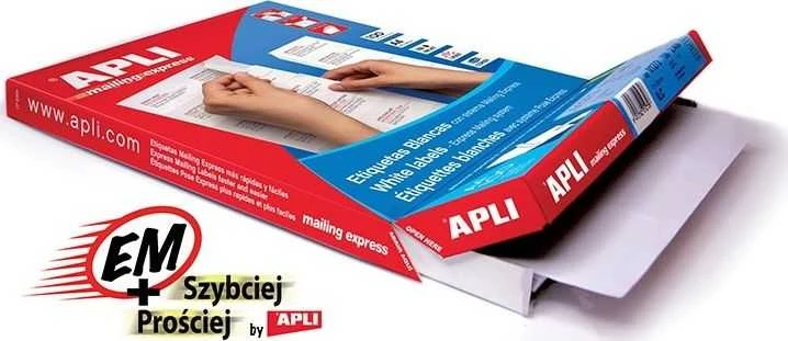 Apli Etykiety universalus APLI, 70x42,4mm, prostokątne, balta 100 ark.