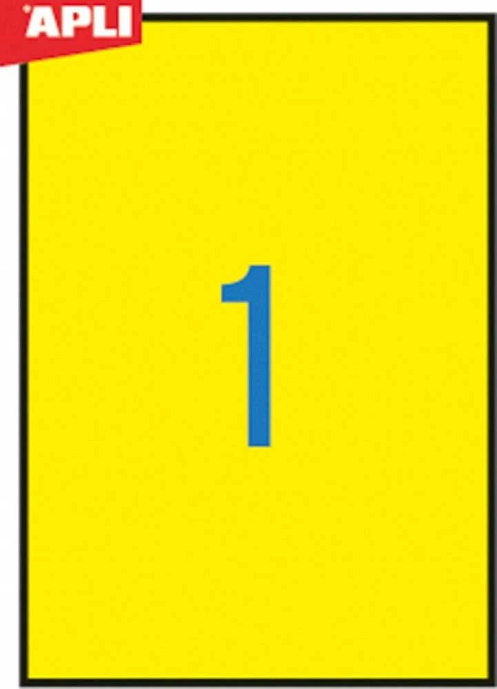 Lipnios etiketės Apli, A4, matinės skaidrios, atsparios aplinkos poveikiui, 210x297 mm, (1) (1) 070