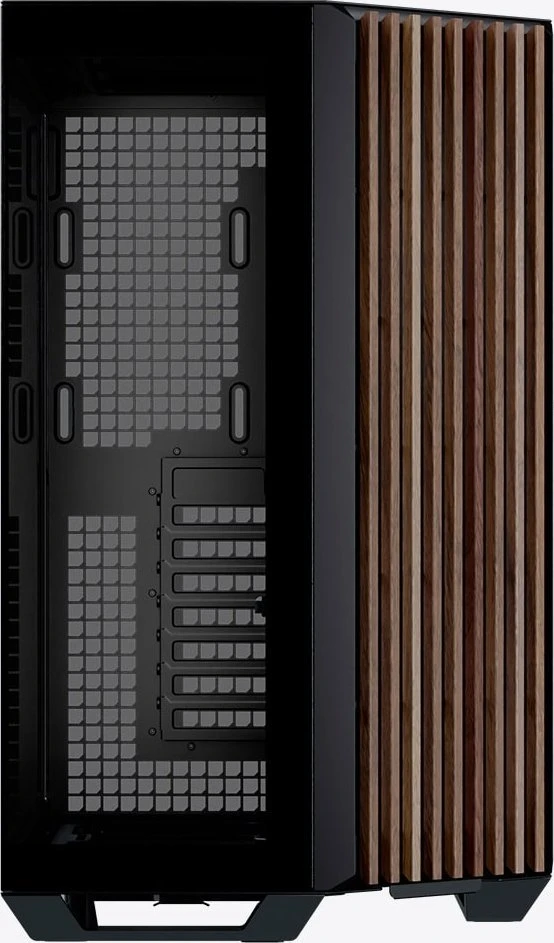 APNX V1 PC-kompiuterio korpusas, Midi-Tower, ATX, Tempered Glass – Holz, juodos spalvos