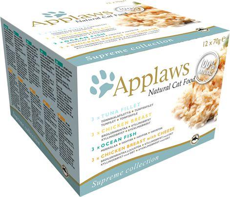 APPLAWS Įvairių pasirinkimų kelių pakuočių sultinys - šlapias kačių ėdalas - 12 x 70 g