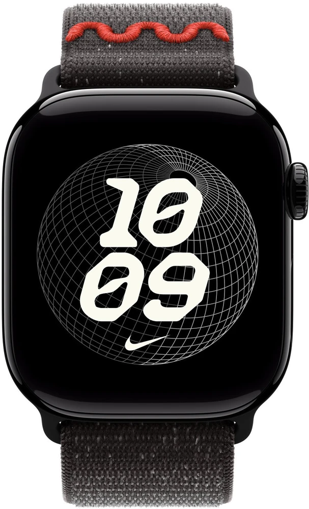 Apple 42 mm vidurnakčio juodos spalvos „Nike“ sportinis dirželis