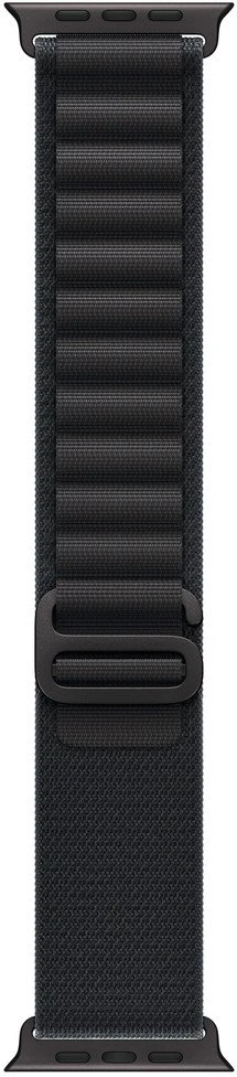 „Apple“ 49 mm juodas „Alpine Loop“ – vidutinio dydžio – juodo titano apdaila