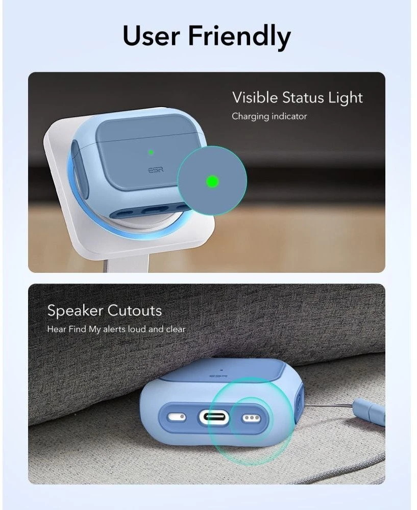 ESR Orbit Halolock MagSafe dėklas, skirtas AirPods Pro - mėlynas