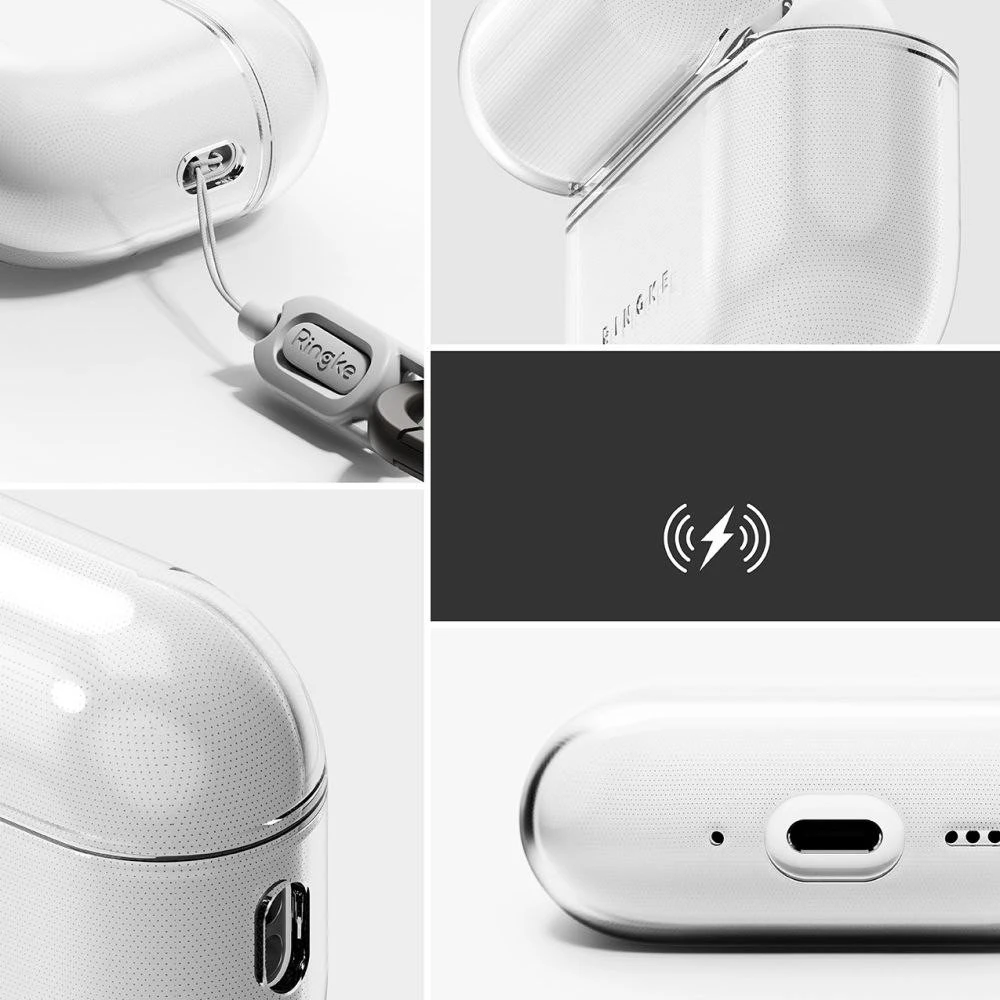 Dėklas „Ringke Air Case“, skirtas „AirPods Pro 3“ ausinėms – skaidrus