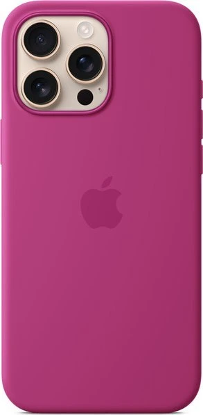 Apple iPhone 16 Pro Max Silikoninis dėklas with MagSafe - Fuchsia
