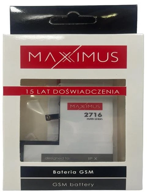 AKUMULIATORIUS MAXXIMUS IPHONE X 2716mAh