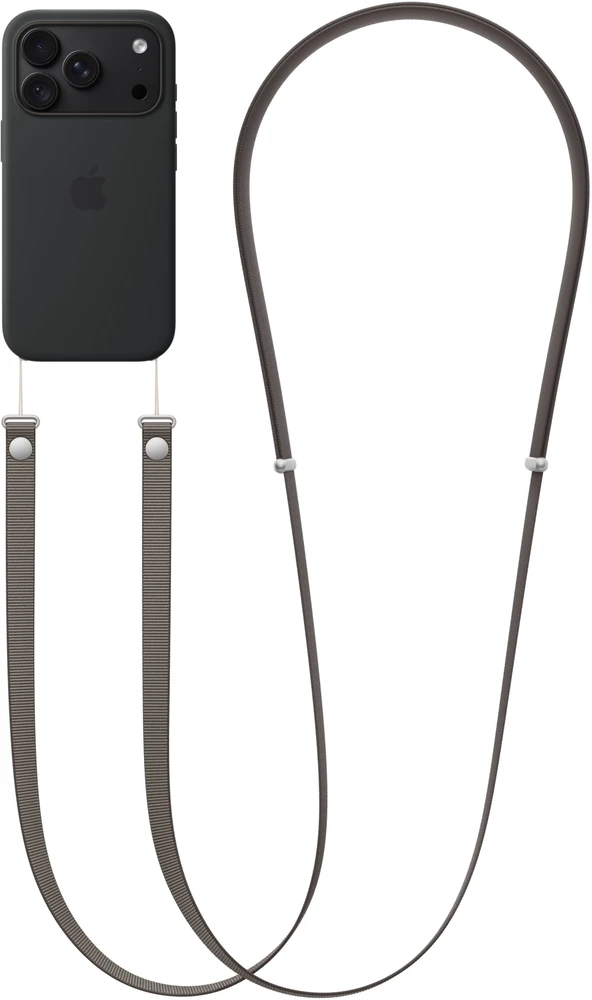 Dėklas Apple „Crossbody“ dirželis – rusvai pilka - MK9E4ZM/A