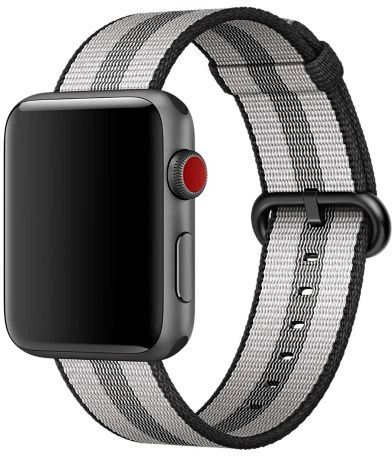 112800 „Apple“ austas nailoninis „Apple Watch MQVR23ZM/A“ 42 mm juodas sandariklis