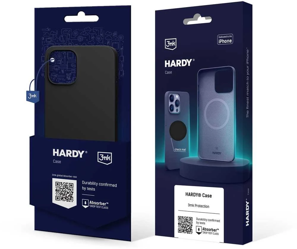 Dėklas 3Mk Protection 3mk Hardy silikoninis „MagCase“, skirtas „iPhone 16 Plus“ – pilkas