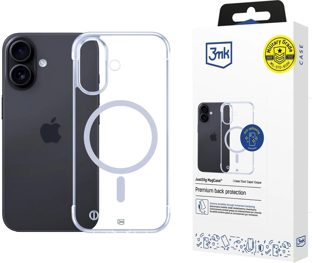 Dėklas 3Mk Apsauginis 3mk Just20g MagCase iPhone 17 - skaidrus