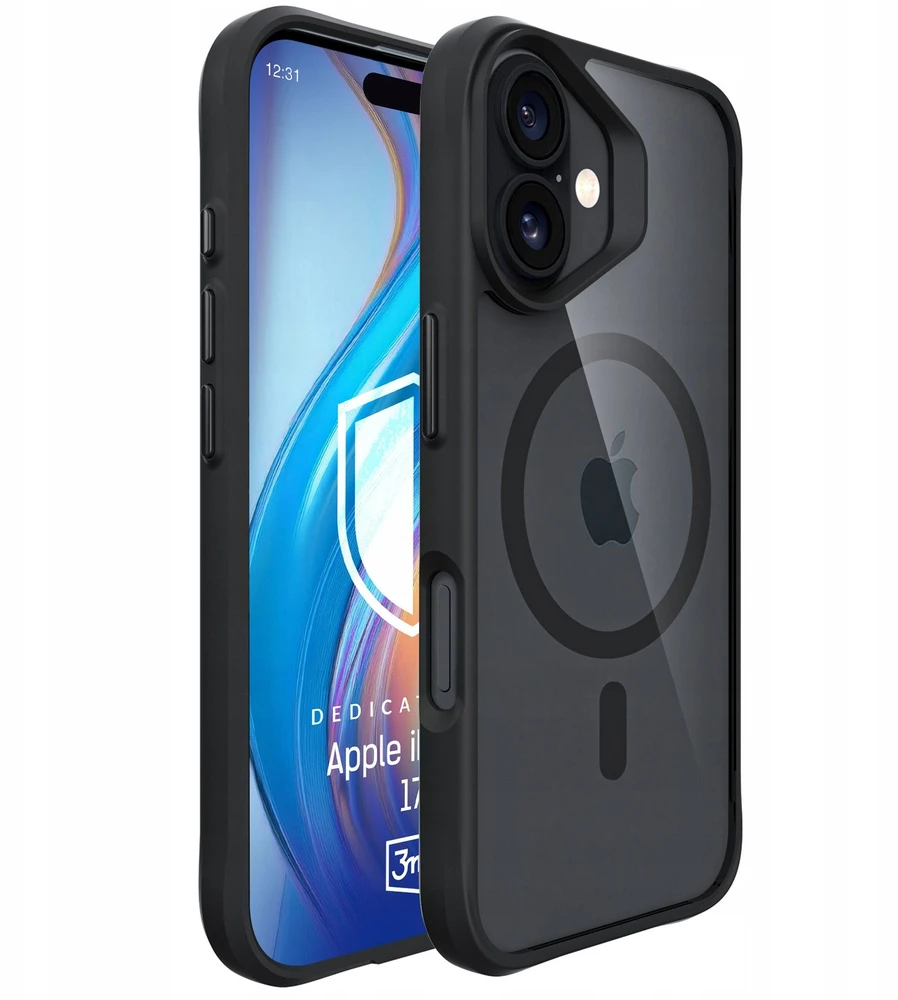 Dėklas 3Mk Apsauginis 3mk Satin Armor MagCase iPhone 17 - Juodas