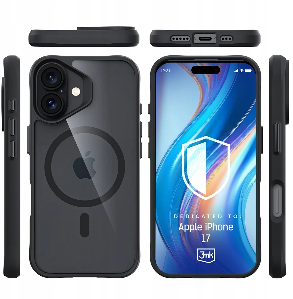 Dėklas 3Mk Apsauginis 3mk Satin Armor MagCase iPhone 17 - Juodas