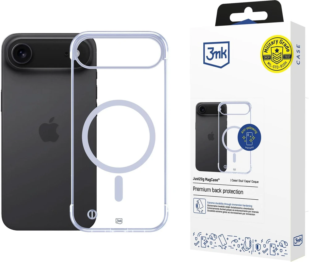 Dėklas 3Mk Protection 3mk Just20g MagCase, skirtas iPhone 17 Air - permatomas