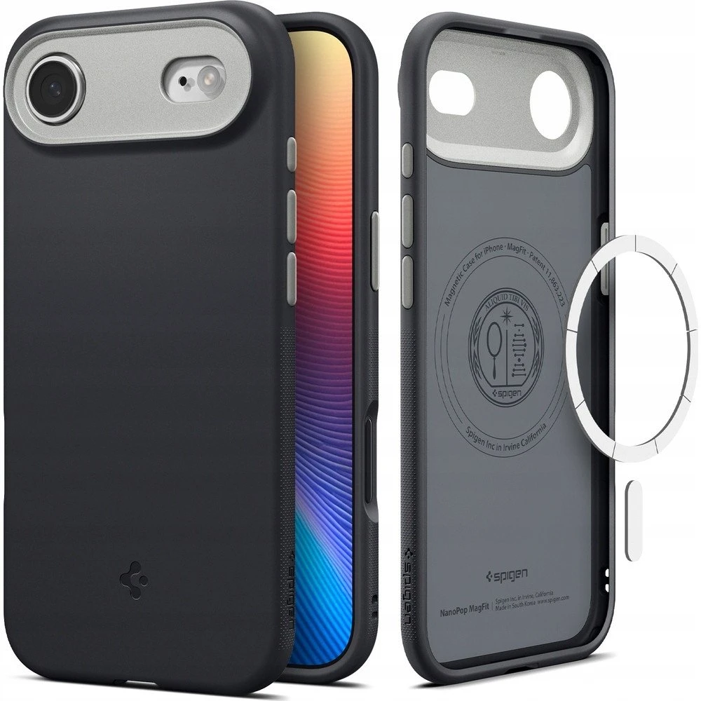 Spigen Nano Pop MagSafe dėklas skirtas Apple iPhone 17 Air – juodos spalvos