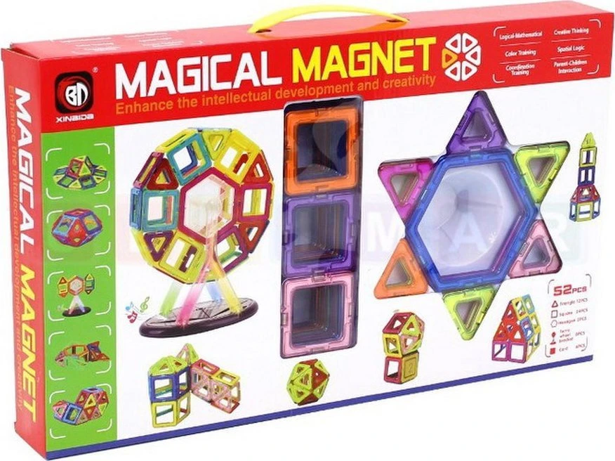 None Nežinomas Konstruktorius Xinbida Magical Magnet, 52 vnt.
