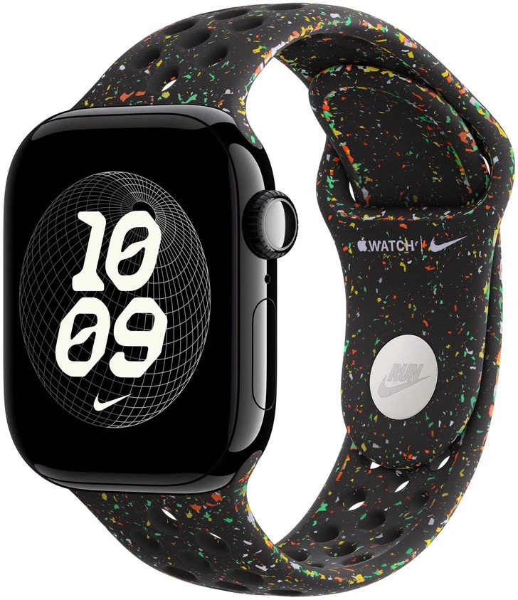 „Apple“ 42 mm vidurnakčio juodos spalvos „Nike“ sportinis dirželis – S/M