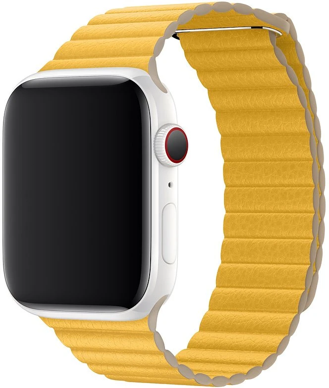 Watch Laikrodžio „Apple Lemon“ spalvos odinė apyrankė 44 mm / 45 mm / 46 mm / 49 mm korpusams – M dydis, originalus sandariklis, MXAD2ZM/A