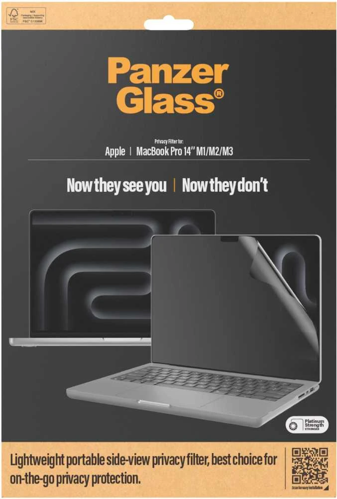 Panzer Glass „PanzerGlass“ privatumo ekrano apsauga „MacBook Pro 14“ / M1 / M2 / M3 / M4
