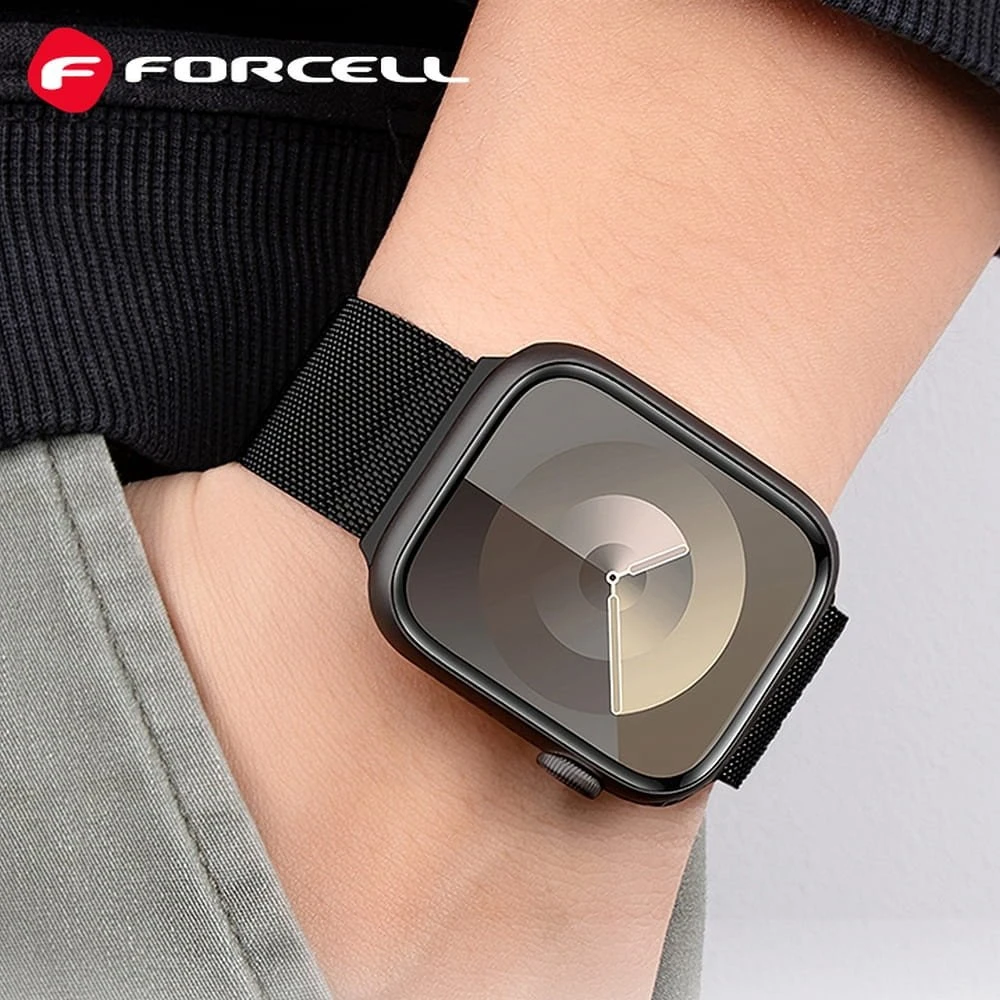 „Apple Watch“ dirželis Forcell F-Design FA14 magnetinis plienas 38/40/41 mm juodas