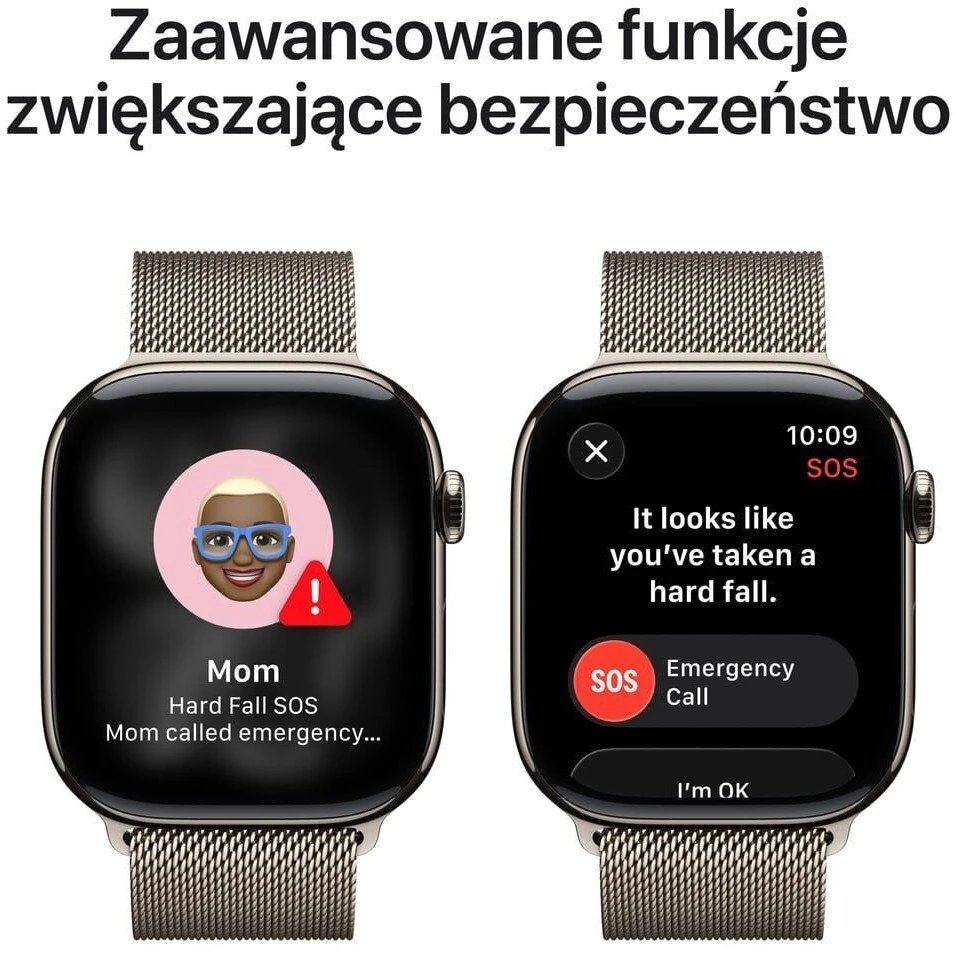 Išmanusis laikrodis Apple Watch 11 GPS + Cellular 46mm Natural Titanium Milanese Loop S/M Pilka (MFCY4MP/A)