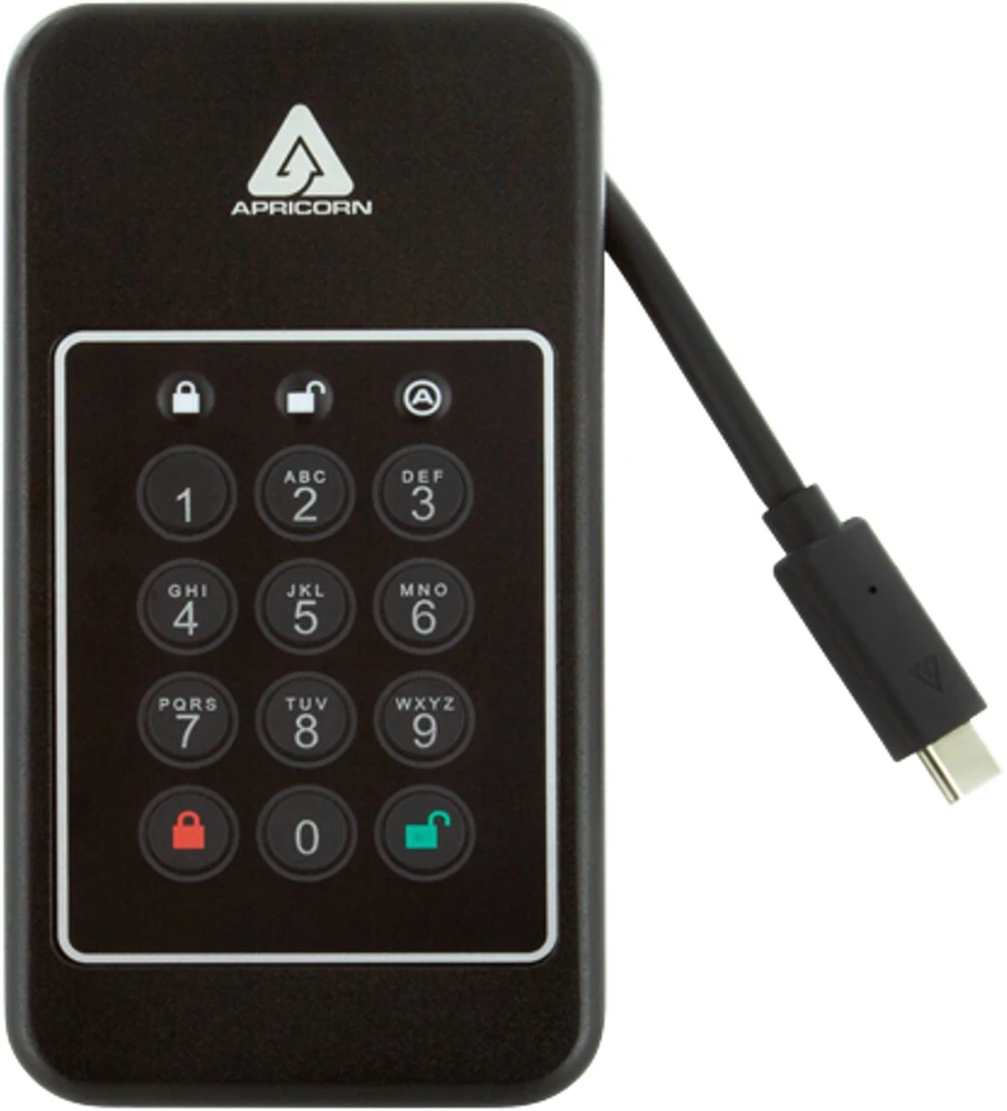 Kietasis diskas Dysk zewnętrzny SSD Apricorn Aegis NVX 2TB Juodas