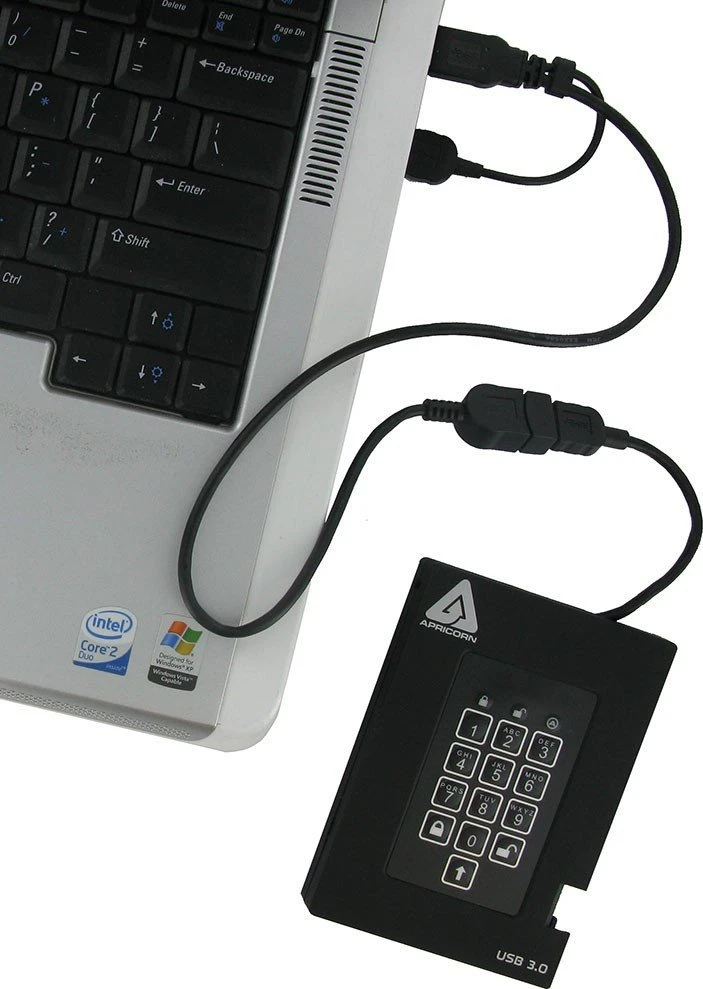 Kietasis diskas Dysk zewnętrzny SSD Apricorn Aegis Padlock Fortress 256GB Juodas (A25-3PL256-S256F)