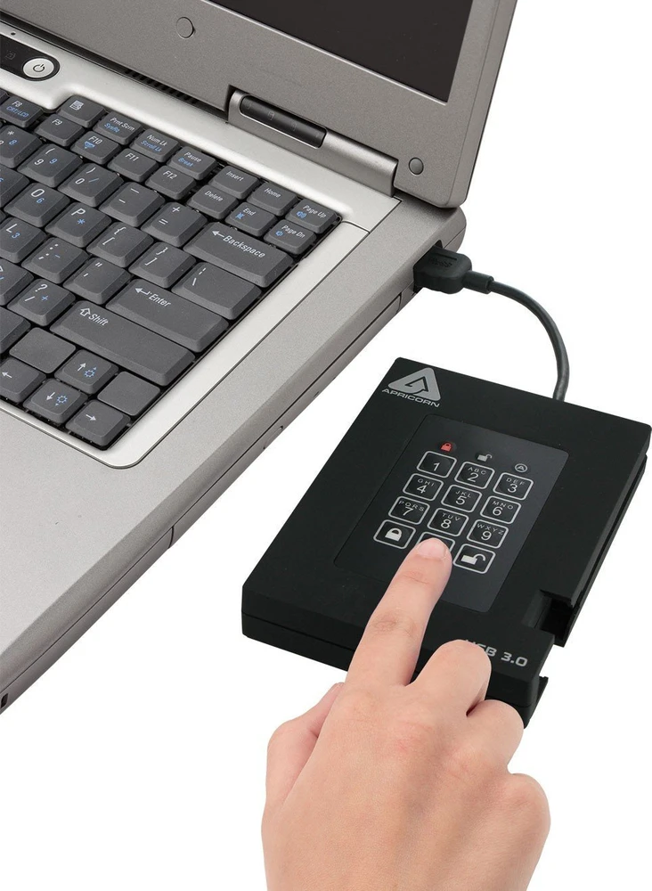 Kietasis diskas Dysk zewnętrzny SSD Apricorn Aegis Padlock Fortress 256GB Juodas (A25-3PL256-S256F)