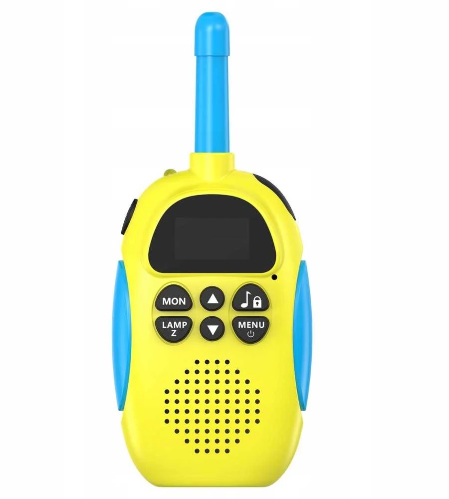 Aptel Rinkinys 2x Radijo ryšio nešiojamoji stotelė Walkie Talkie 3 km 16 kanalų KiddoBoo / Geltona