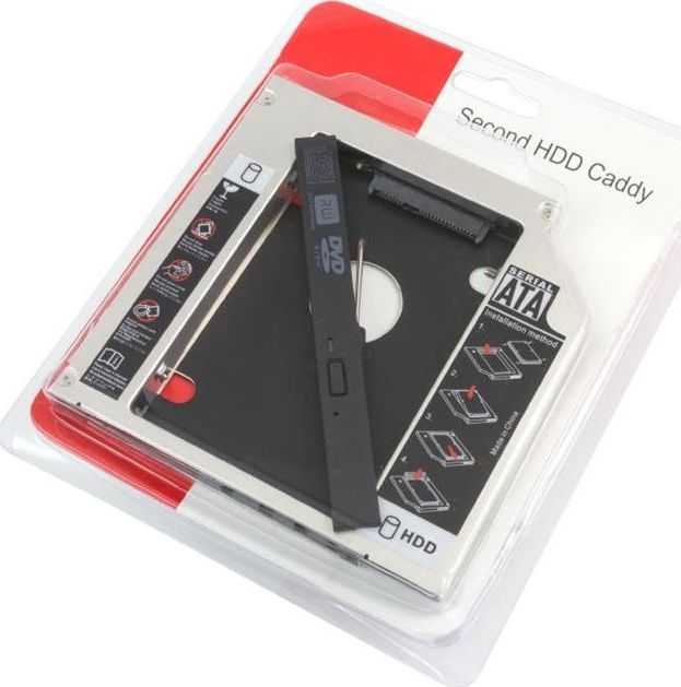 ATL 2,5 colio HDD/SSD dėklas nešiojamam kompiuteriui, 9,5 mm