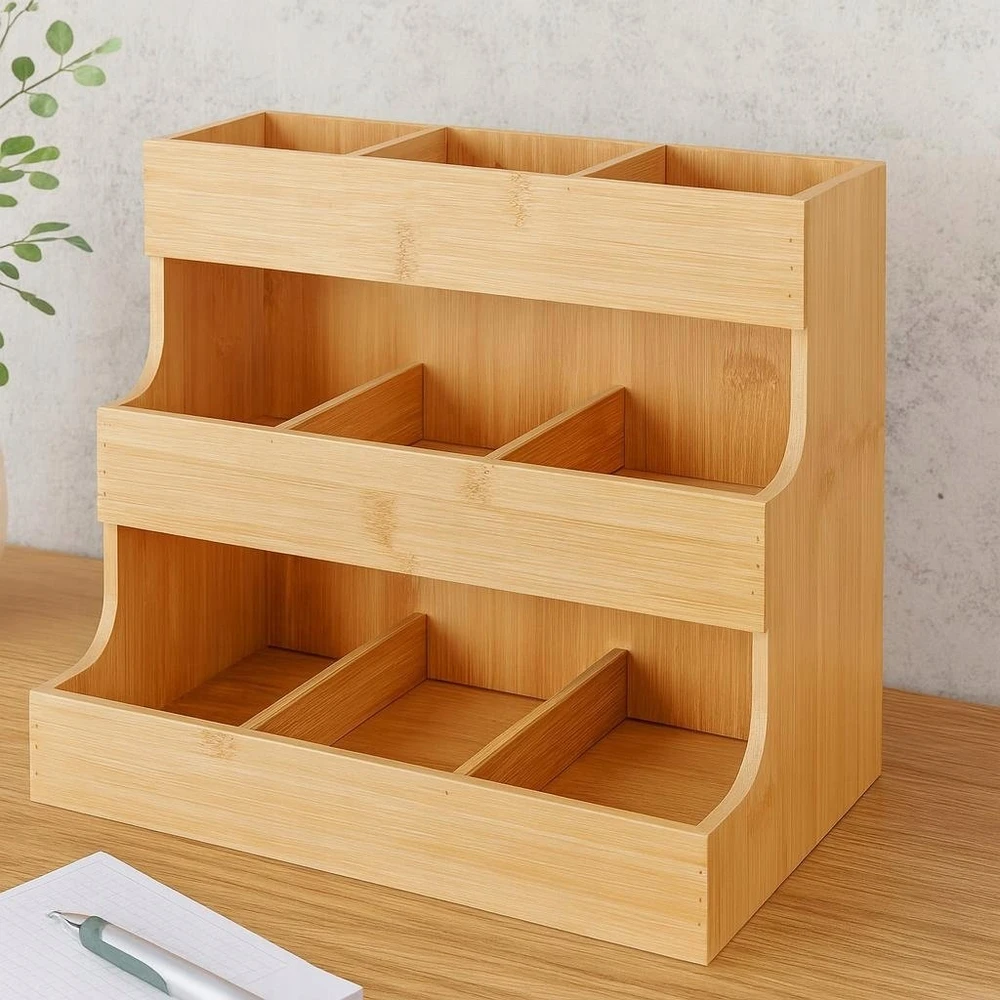 Aptel Bambusinis virtuvės organizatorius, 26,3 x 16,5 x 24 cm