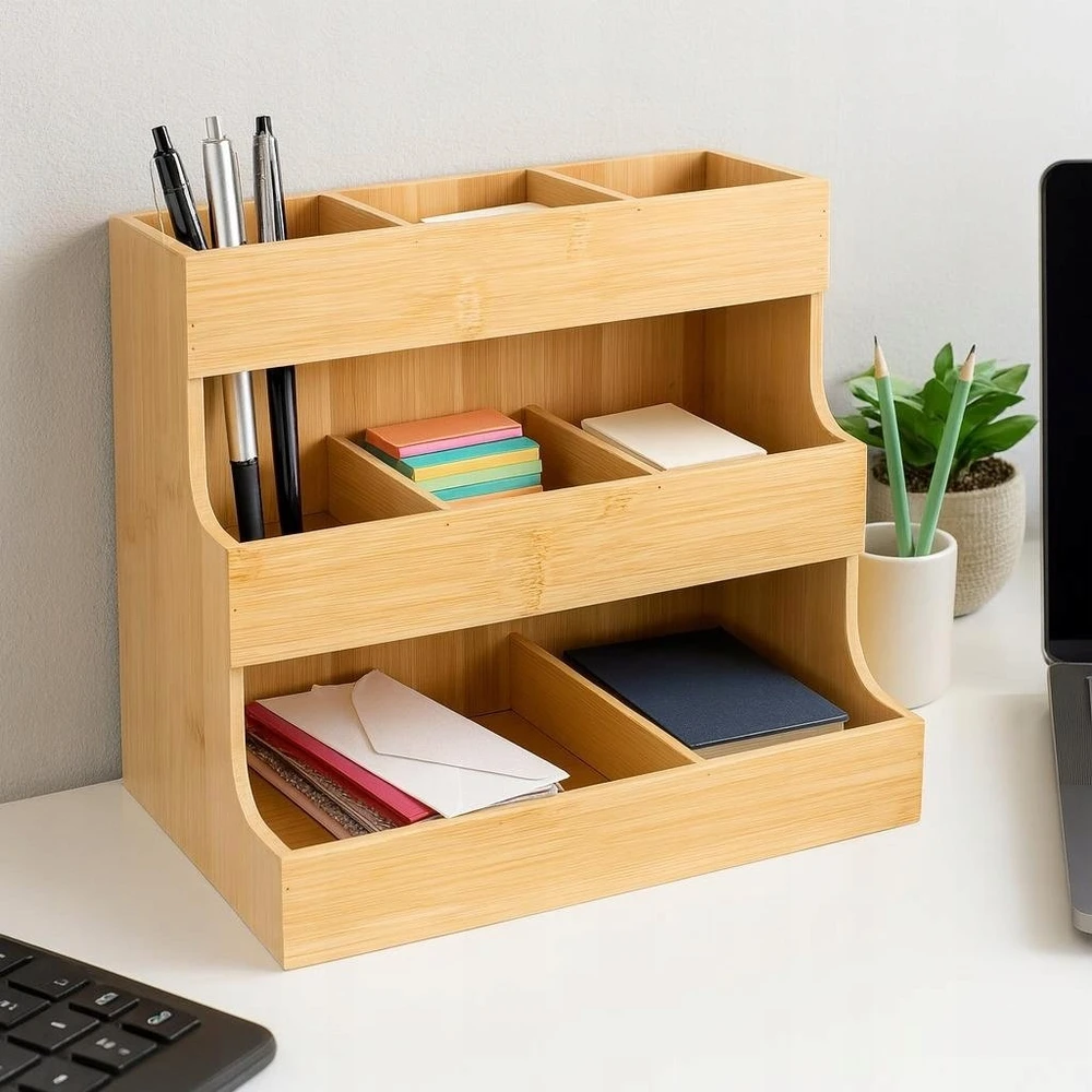 Aptel Bambusinis virtuvės organizatorius, 26,3 x 16,5 x 24 cm
