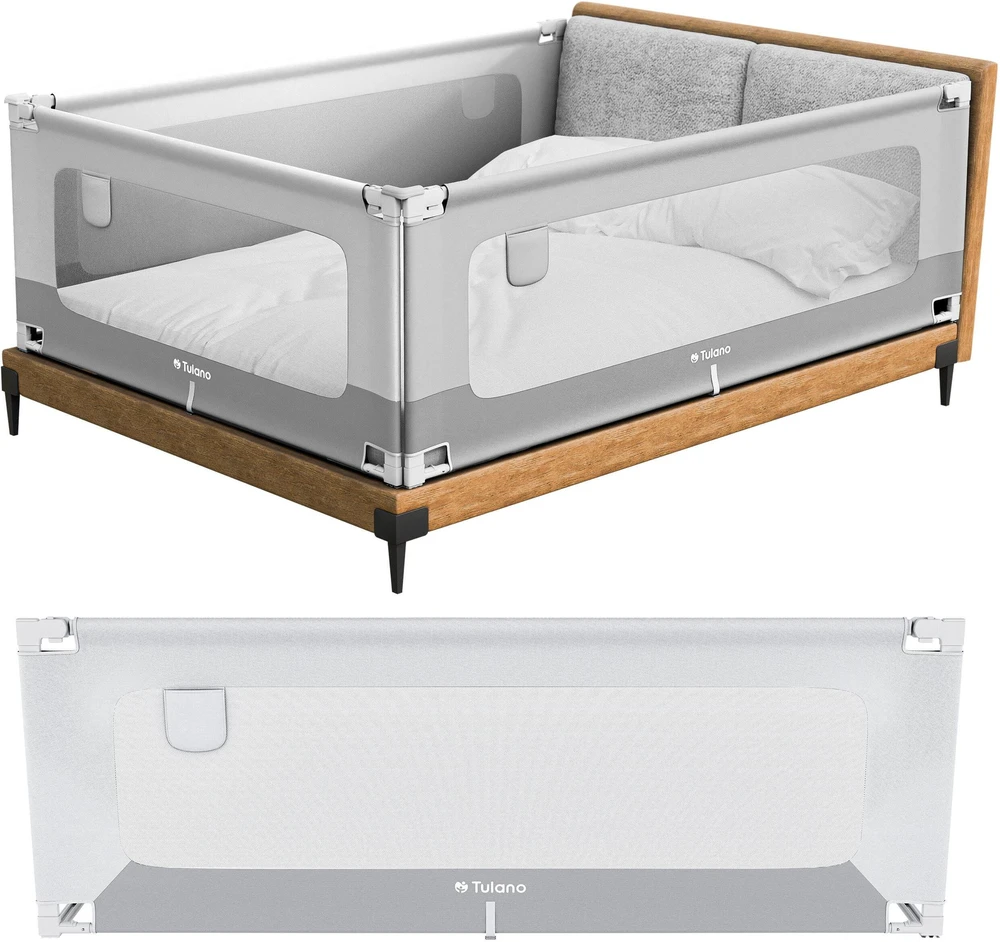 Aptel Bed guard rail Cover 40 Baltas-Pilkas 200 cm