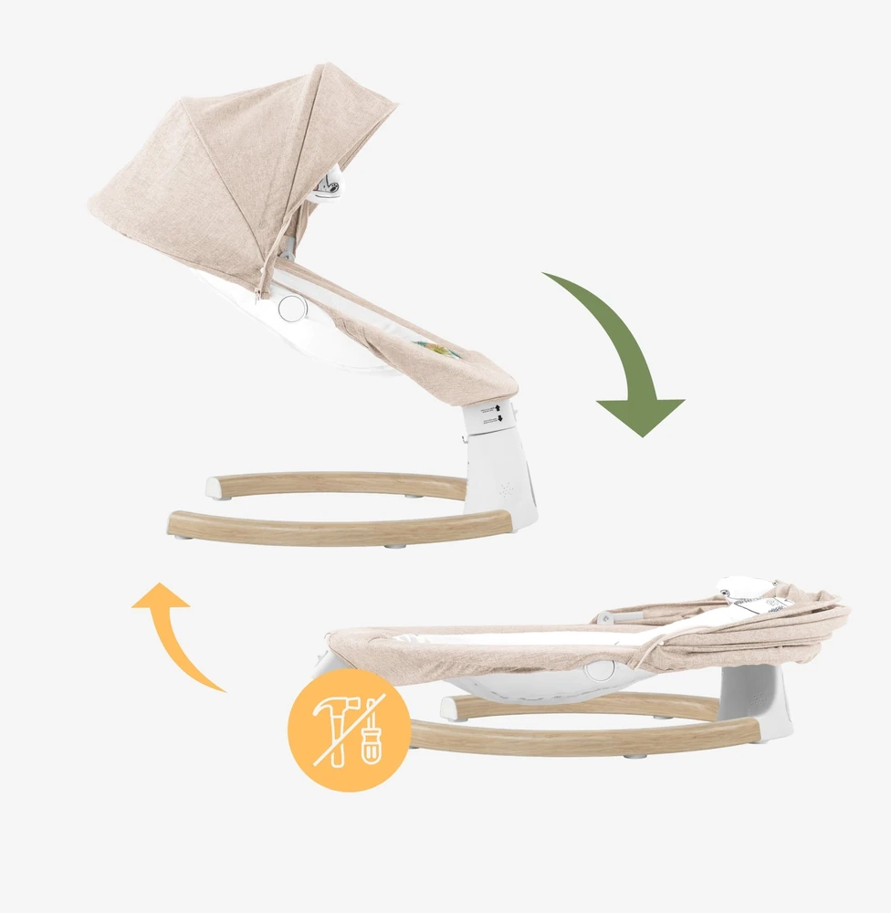 Aptel Electronic rocking chair Astrid 35 rusvai gelsvas