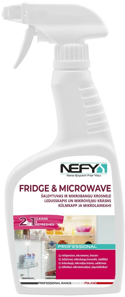 Šaldytuvų ir mikrobangų krosnelių valiklis NEFY 500ml 2in1